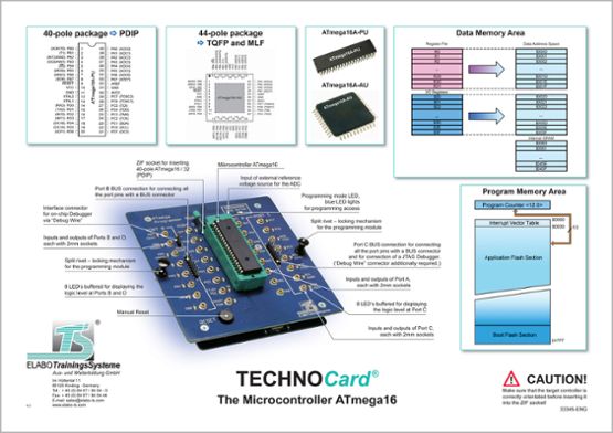 TECHNOCard® "Mikrokontrolér ATmega16"