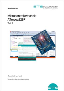 Učiteľská (inštruktorská) príručka "Programovanie s mikrokontrolérom Atmega328P časť 2", s CD