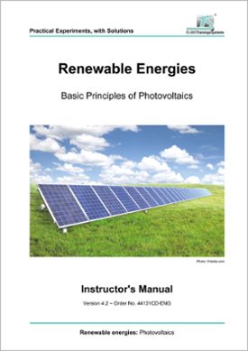 Učiteľský (inštruktorský manuál) "Obnoviteľné zdroje energie – základné princípy fotovoltiky", s CD