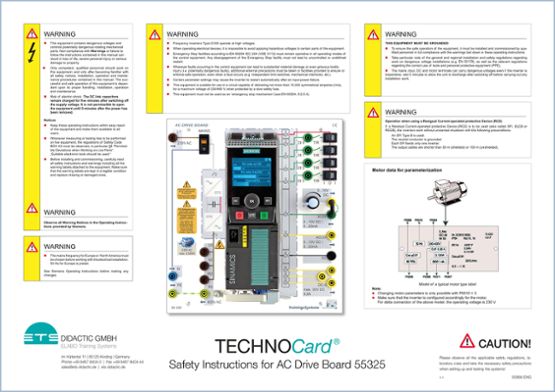 TECHNOCard "Bezpečnostné pokyny pre AC dosku technológie pohonu 55325"®