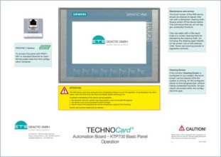 TECHNOCard® „Automatizačná doska - KTP700 Základná obsluha panela“