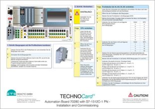 TECHNOCard® „Automatizačná doska 70280 so S7-1512C-1 PN - Inštalácia a uvedenie do prevádzky“