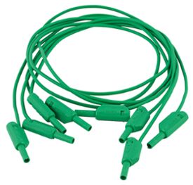 2mm bezpečnostný merací kábel zelený, 60 cm