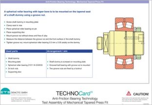 TECHNOCard "Technológia protitrecích ložísk: Skúšobná montáž mechanického kužeľovitého lisu"®