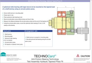 TECHNOCard "Technológia protitrecích ložísk: Skúšobná montáž hydraulického kužeľovitého lisu"®