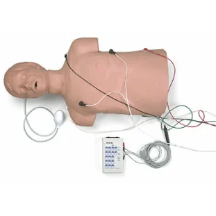 Resuscitačná figurína pre nácvik defibrilácie s prenosnou taškou