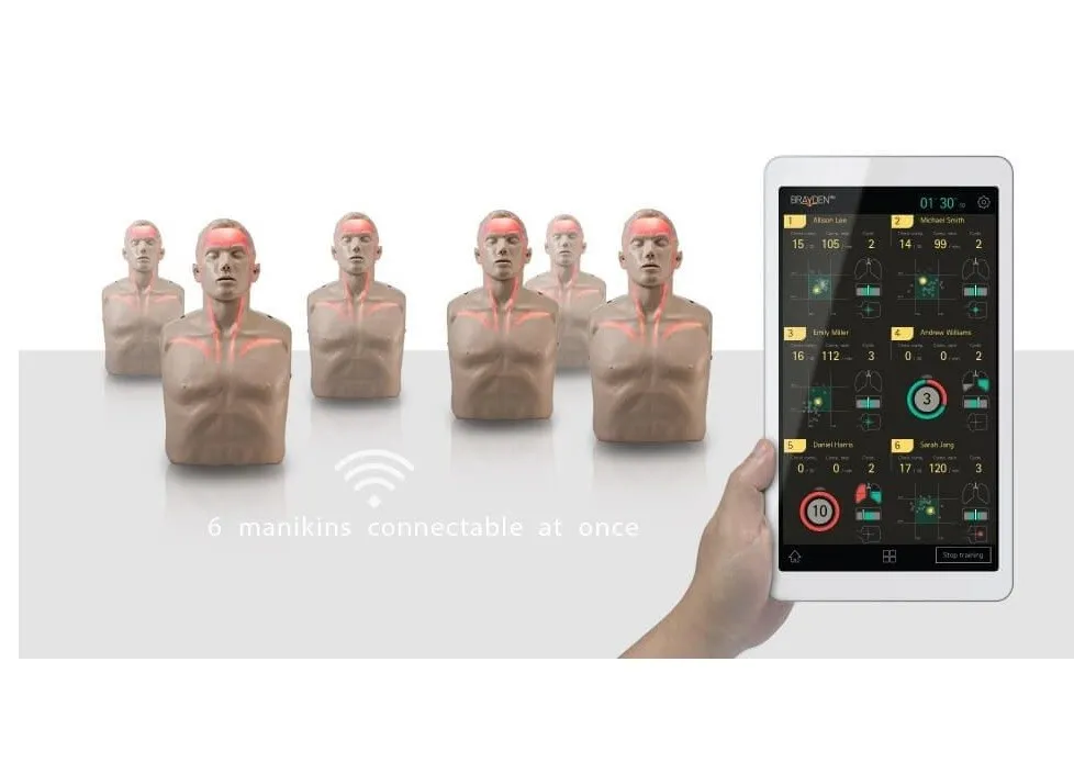BRAYDEN PRO - figurína s bluetooth aplikácií pre rozšírený monitoring KPR – Obrázok 10
